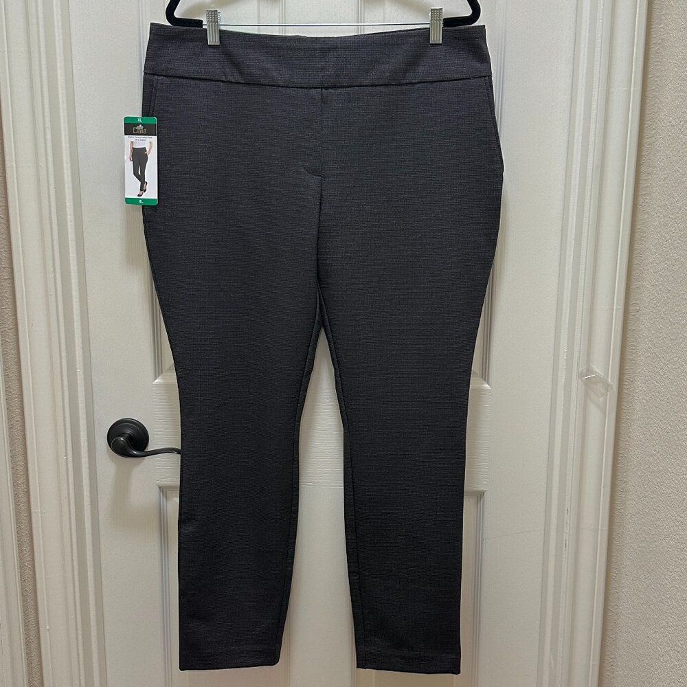 New Dalia Women's Ponte Pant With Pockets Size XL Build -In Tummy Control Panel